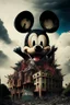 Placeholder: MICKEY MOUSE WITH ACCURATE EYES AS A HUGE GODZILLA DESTROYING BUILDINGS IN SOUTH AFFRICA