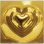 Placeholder: golden vinyl electric heart