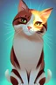 Placeholder: cartoon cat digital art