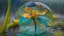 Placeholder: Surreal Waiizii Flower under a glass sculpture unbrella, Art by Joshy Sly,