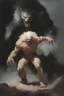 Placeholder: A giant, snarling albino Werewolf - oil painting by Frank Frazetta