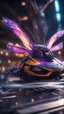 Placeholder: Illithid with butterfly wings ripping the roof of a Lamborghini space ship formed like a mosquito web syrringe ball, bokeh like f/0.8, tilt-shift lens 8k, high detail, smooth render, down-light, unreal engine, prize winning