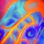 Placeholder: Giger Style Neon Blue and Purple winter with orange reflections