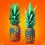 Placeholder: Vector pineapple, orange background