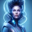 Placeholder: cyberblue, head, woman, portrai, tron