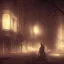 Placeholder: the little city of horrors a storm is coming , ambient lighting, horror art, in the style of greg rutkowski,