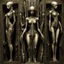 Placeholder: In HR Giger's artwork, the biomechanical theme often extends to the representation of human figures, including depictions of multiple female figures. Giger's two-girl biomechanical imagery is characterized by the fusion of organic and mechanical elements, creating a disturbing and otherworldly vision of female forms. The two-girl biomechanical compositions by Giger often feature twisted and contorted bodies intertwined in a surreal and unsettling manner. The intricate details and dark color pal