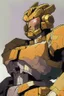 Placeholder: cool golden mecha comic style