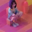 Placeholder: isometric clean art of symmetrical super cute cute cute fat girl wearing shades, full wet lips, soft lighting, overcast shadows, soft pastel gradients, high definition, 3d icon clay render, blender 3d, studio lighting, god rays, octane render, unreal engine 5