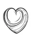 Placeholder: simple illustration of a sweethearts candy on a white background. Black outline.