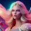 Placeholder:  full body white woman glitter smiling long blond hair blue eyes in a galactic ambiance, delicate colors in the foreground, full of details, smooth, light effect，vaporwave colorful, smooth, extremely sharp detail, finely tuned detail, ultra high definition, 8 k, ultra sharp focus