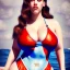 Placeholder: fullbody portrait of voluptuous atletic beautiful young Kat Dennings in swinsuit Diego Velázquez style