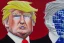 Placeholder: Painting, donald trump made of ice