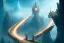 Placeholder: mythical mystical long stairway up to heaven in the sky, otherworldly mist, beautiful colours, fine art, trending on artstation, masterpiece