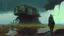 Placeholder: Strange surreal world, techno gothic, post apocalyptic art, neo cyberpunk renaissance, Science fiction painting, Denis Sarazhin Simon Stålenhag, Nicolas Bruno, sinister vibes, harsh survivalism, Peter Sallesen, Hamish Frater, ominous sky