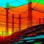 Placeholder: cyberpunk retro futuristic for comics really tall from far away