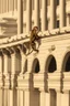 Placeholder: weird monkeys climbing up a capitol building wall