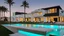 Placeholder: Description of a modern Emirati style villa: Located on a magnificent piece of land in the heart of the Emirates, our villa embodies the finesse of design and detailing that promises a luxurious residential experience. This two-story villa, with its elegant and contemporary spaces, stands out. The exterior walls of the villa are made of black and white stones, adding an elegant and luxurious touch to the design. This combination of black and white stones creates a beautiful contrast, highlight