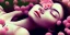 Placeholder: girl buried in flowers, dead, beautiful, eyes closed, laying down, close up