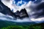 Placeholder: Epic cloud landscape, big epic mountains,waterfall, Ultra hd, 4k, Photography, hyperrealistic