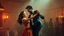 Placeholder: Man and woman in their thirties dancing swing, Art