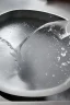 Placeholder: in focus, a jet of water flows into a spoon and splashes everywhere in a sink tray