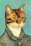 Placeholder: Portrait of a cat by Van Gogh