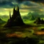 Placeholder: fantasy, vulcan, the shire landscape,Tower of sauron, photorealistic, 16k resolution, sharp focus, post-processing, LOTR, Van gogh Style