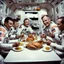 Placeholder: Astronauts having Thanksgiving dinner