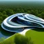 Placeholder: Casa campestre ecológica futurista, estilo Zaha Hadid, calidad ultra, hiperdetallada, hiperrealista, arte digital, 8k3D, vista aérea