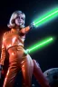 Placeholder: Ultra Realistic retro sci-fi portrait image from 1960, spaceship, sweet young Jane Fonda, tight latex suit, lightsaber fighting stance, soft color, highly detailed, unreal engine 5, ray tracing, RTX, lumen lighting, ultra detail, volumetric lighting, 3d, finely drawn, high definition, high resolution.