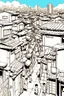 Placeholder: Poor neighborhood Tokyo, line arts, manga style