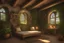 Placeholder: fantasy medieval room with fireplace and greenery