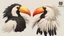 Placeholder: Toco Toucan Beak Animal Vulture Feather , hyper details, front short, he quality, senamatic.