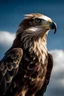 Placeholder: A big and serious eagle on the sky