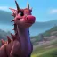 Placeholder: This dragon has 4 horns pointing foward. Its neck is short; Its snout is vertically tall, wide, short, and smooth. Its teeth are short. It has rounded claws, frills, and soft scales. Its tail is medium length and very wide.