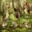 Placeholder: a creepy family stained with blood eating a raw bloody lamb and dancing at a beautiful serene little river in a sunny green forest in spring, flowers, sunlight, bokeh, hyper realistic, unreal engine, 8k, ultra high resolution, realistic, photo, sunlight, dramatic, oil paint, unreal engine, hyper real, ultra high resolution, 8k, lsd, acid, psychedelic, picknick, blood on face and hands, bloody, creepy, dancing, video game, mist, light rays