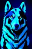 Placeholder: dungeons and dragons style portrait of a fully robotic husky