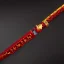 Placeholder: red katana with gold