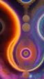 Placeholder: yin-Yang symbol, hyper detailed, photorealistic, hyper detailed, hyper defined, orange, azul, purple, yellow, DMT art