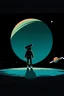Placeholder: una persona llendo al planeta saturno