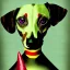 Placeholder: dachshund with clown makeup detailed CATRIN WELZ-STEIN