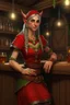 Placeholder: Wood elf Barmaid red outfit