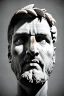 Placeholder: Ultra Realistic image, roman sculpture, white marble material, Lionel Messi, Laurel leaves wreath, miguel angel style, chisel style, emperador, waist up portrait, ultra hd, perfect texture, epic, celestial, cinematic lighting, God light, god rays, 4k resolution, smooth details, ornate details, soft lighting, unreal engine 5, sky and clouds background.