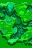 Placeholder: pixel art top down planet surface in 2d game, detailed level, mint green terrain