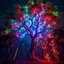 Placeholder: created an image of an extraterrestrial marijoana hyperrealistic, ultra HD, in 8K, The tree is rare and extraña, no one sees what you see in the tree, Tiene rare colors that mix fluorescence and bioluminescence, in all the paleta of colors, its extra colors, its tall filaments of pilosos that parecen cobrar vida. The tree creates an alien forest, illuminated by a warm ray of light. Destaca the extraterrestrial environment and the hojas de la hierba.Style: Hi