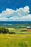 Placeholder: A slightly distorted landscape that isn't really real; lowbrow post-impressionism