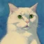 Placeholder: Portrait of a cat by Van Gogh