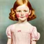 Placeholder: Worn dress, beautiful sadie sink with rosy cheeks and freckles,in 1923