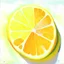 Placeholder: painting of a slice of citrus fruits, lemon realistic, acrylic paint